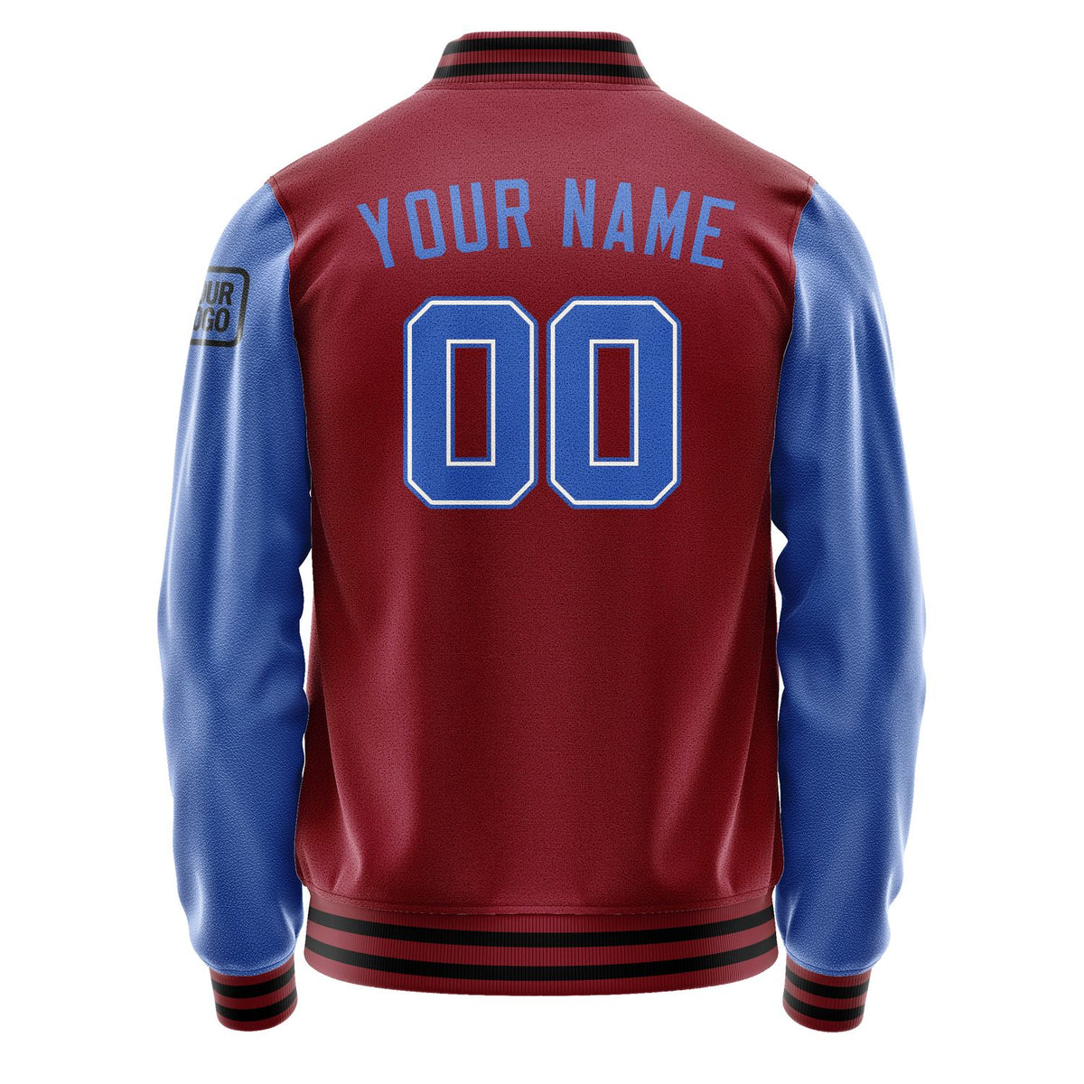 Custom Crimson Red Sky Blue Jacket Jb1515091517091817