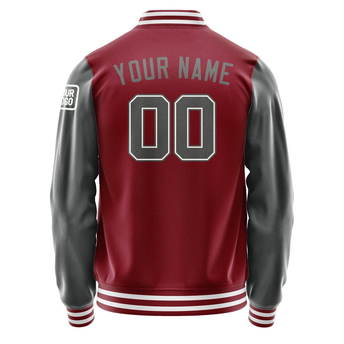 Custom Crimson Red Dark Grey Jacket Jb1515201518201818