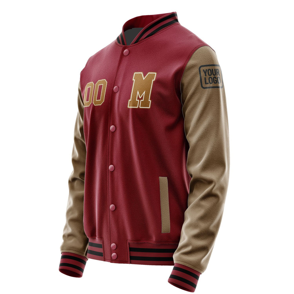 Custom Crimson Red Khaki Jacket Jb1515221517221817