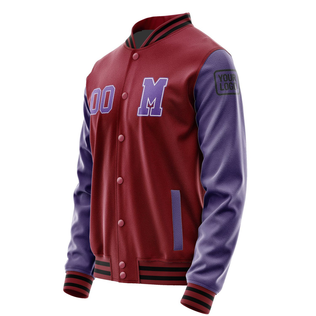 Custom Crimson Red Light Purple Jacket Jb1515231517231817