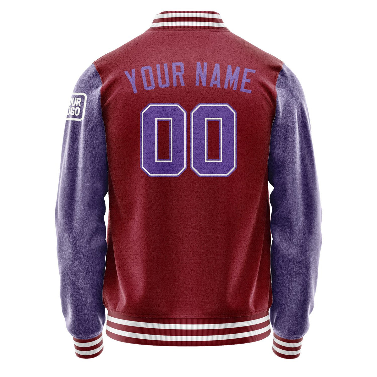 Custom Crimson Red Light Purple Jacket Jb1515231518231818