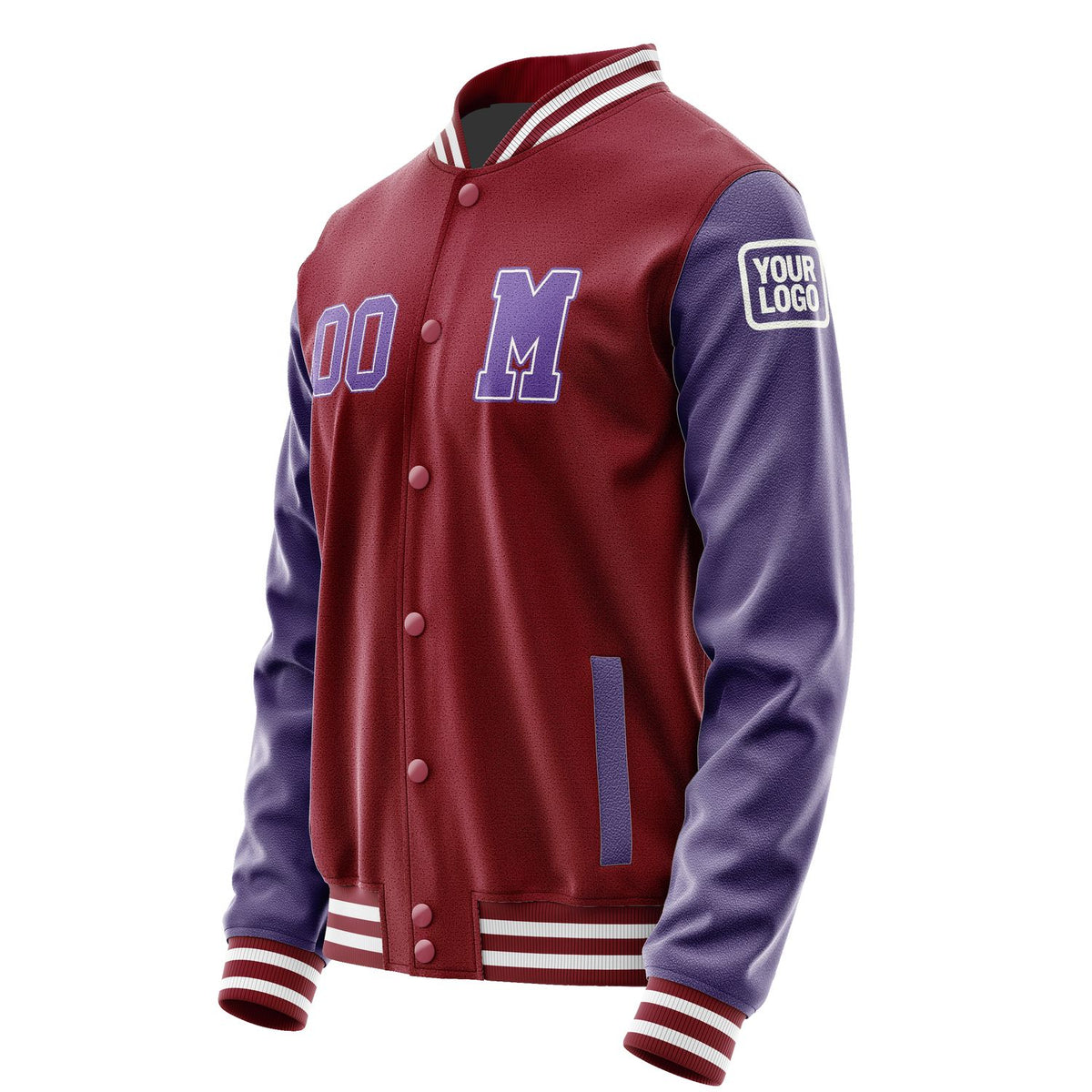 Custom Crimson Red Light Purple Jacket Jb1515231518231818