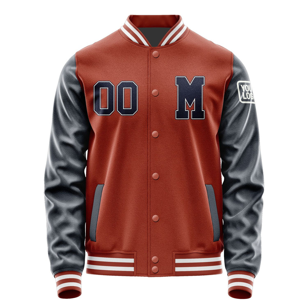 Custom Coral Red Navy Jacket Jb1616111618111818