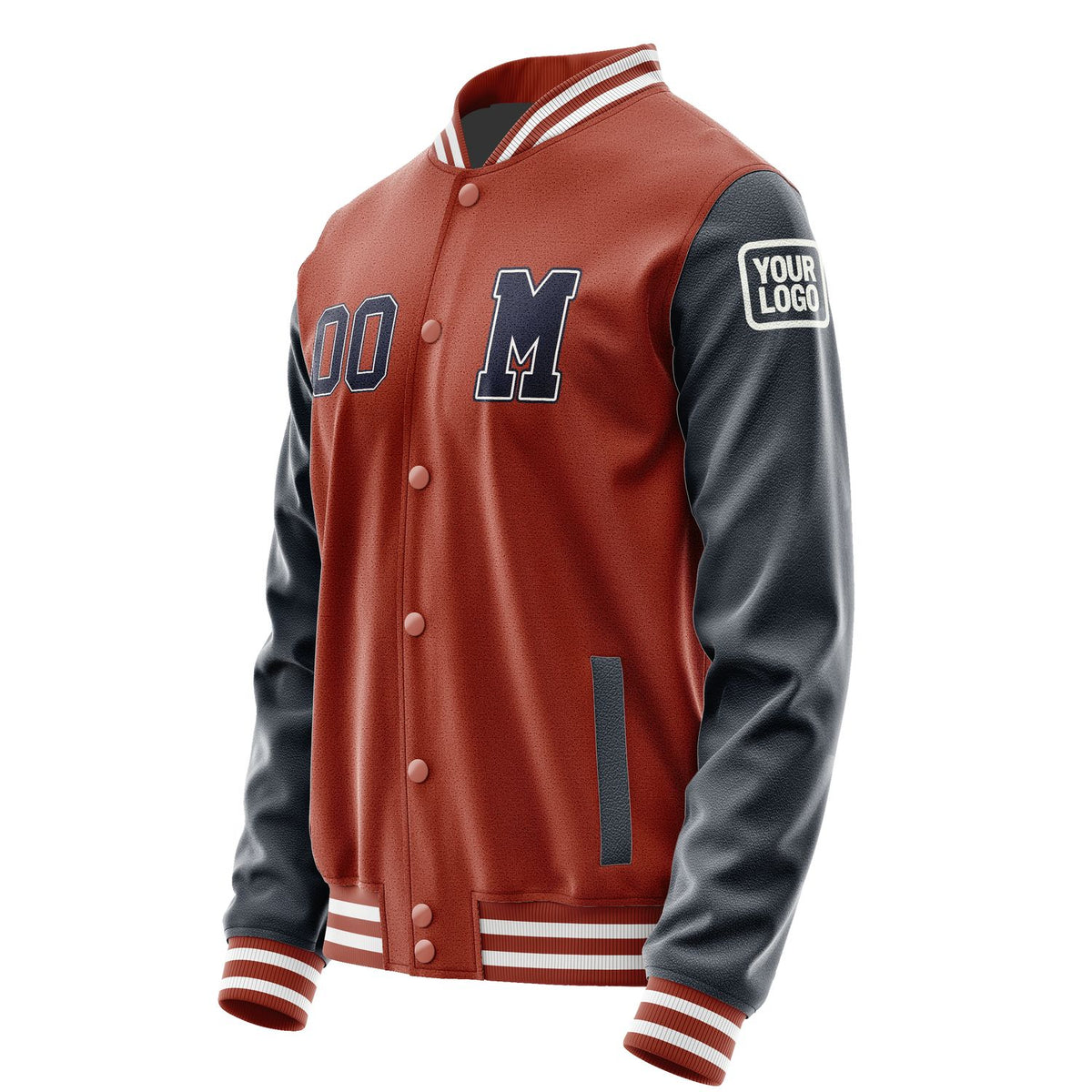 Custom Coral Red Navy Jacket Jb1616111618111818