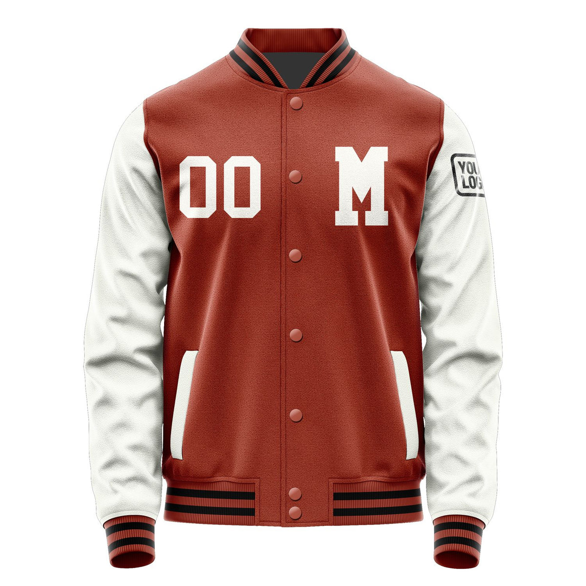 Custom Coral Red White Jacket Jb1616181617181817