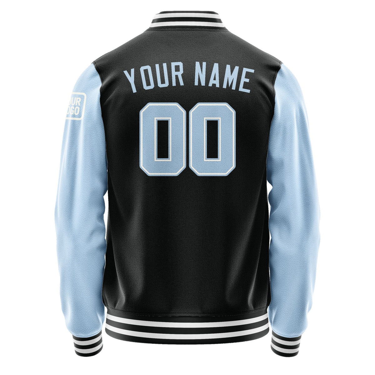 Custom Black Light Blue Jacket Jb1717081718081818