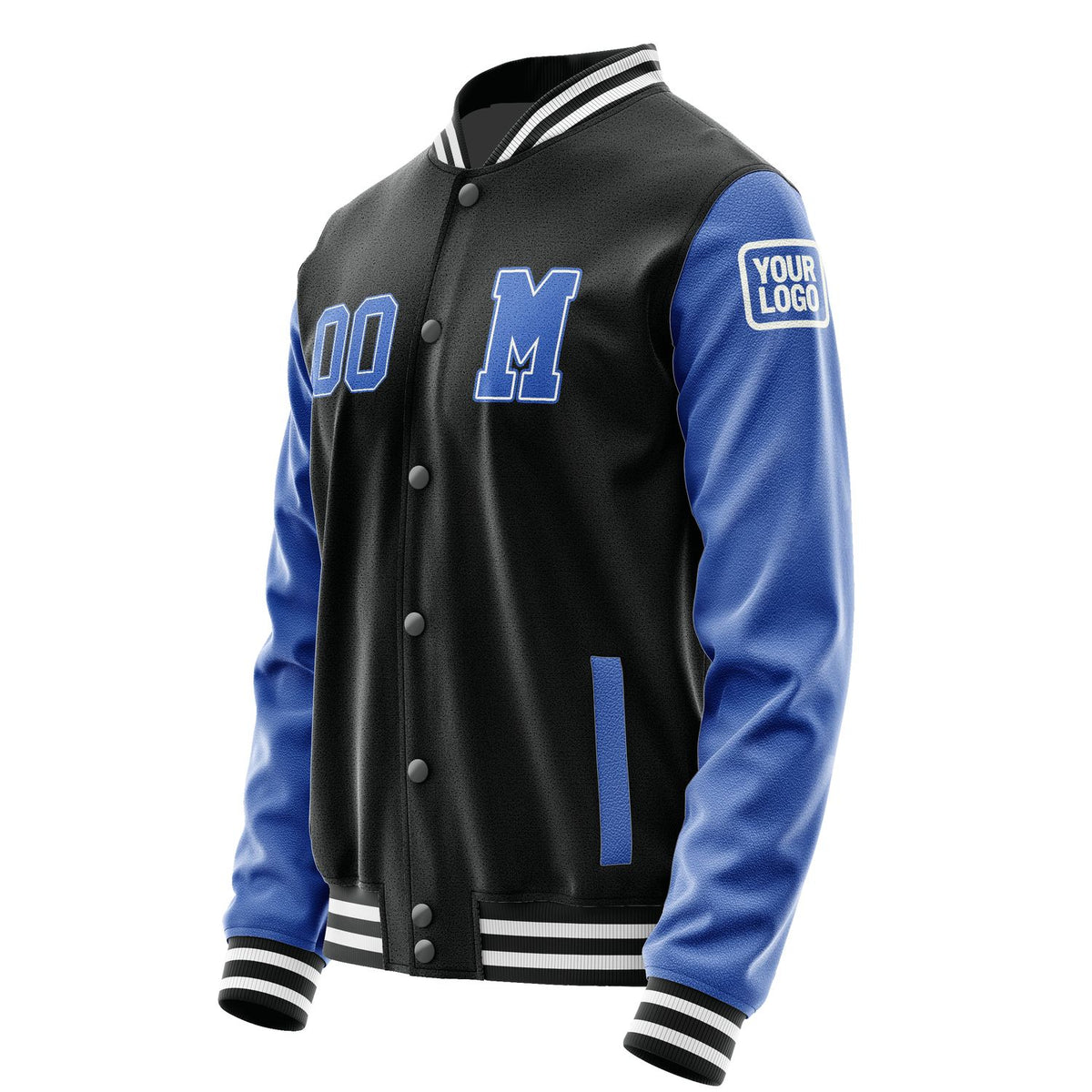 Custom Black Sky Blue Jacket Jb1717091718091818