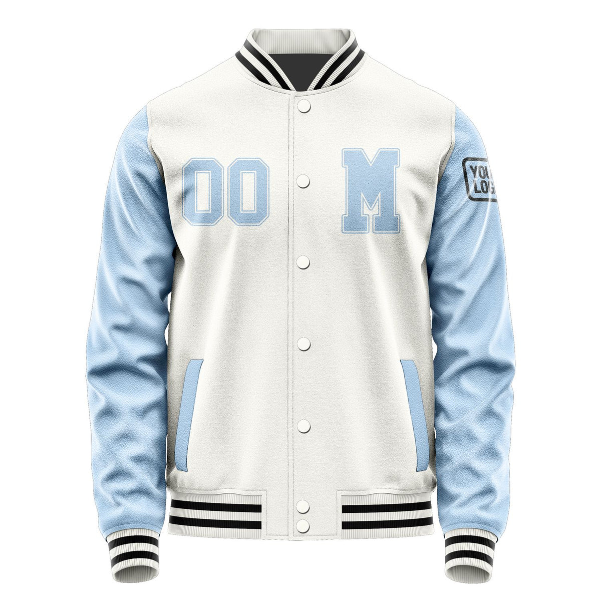 Custom White Light Blue Jacket Jb1818081817081817