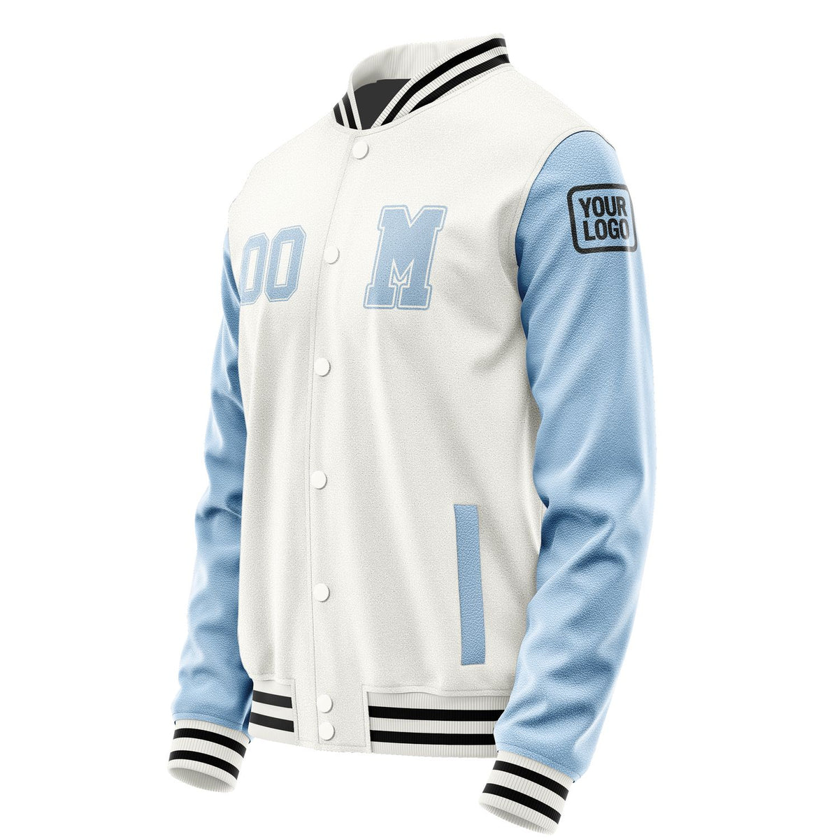 Custom White Light Blue Jacket Jb1818081817081817