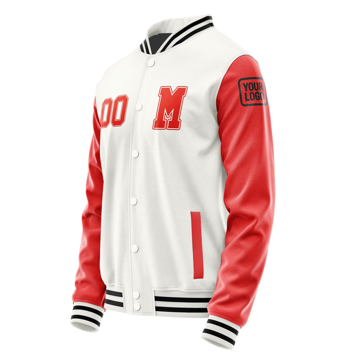 Custom White Orange Red Jacket Jb1818121817121817