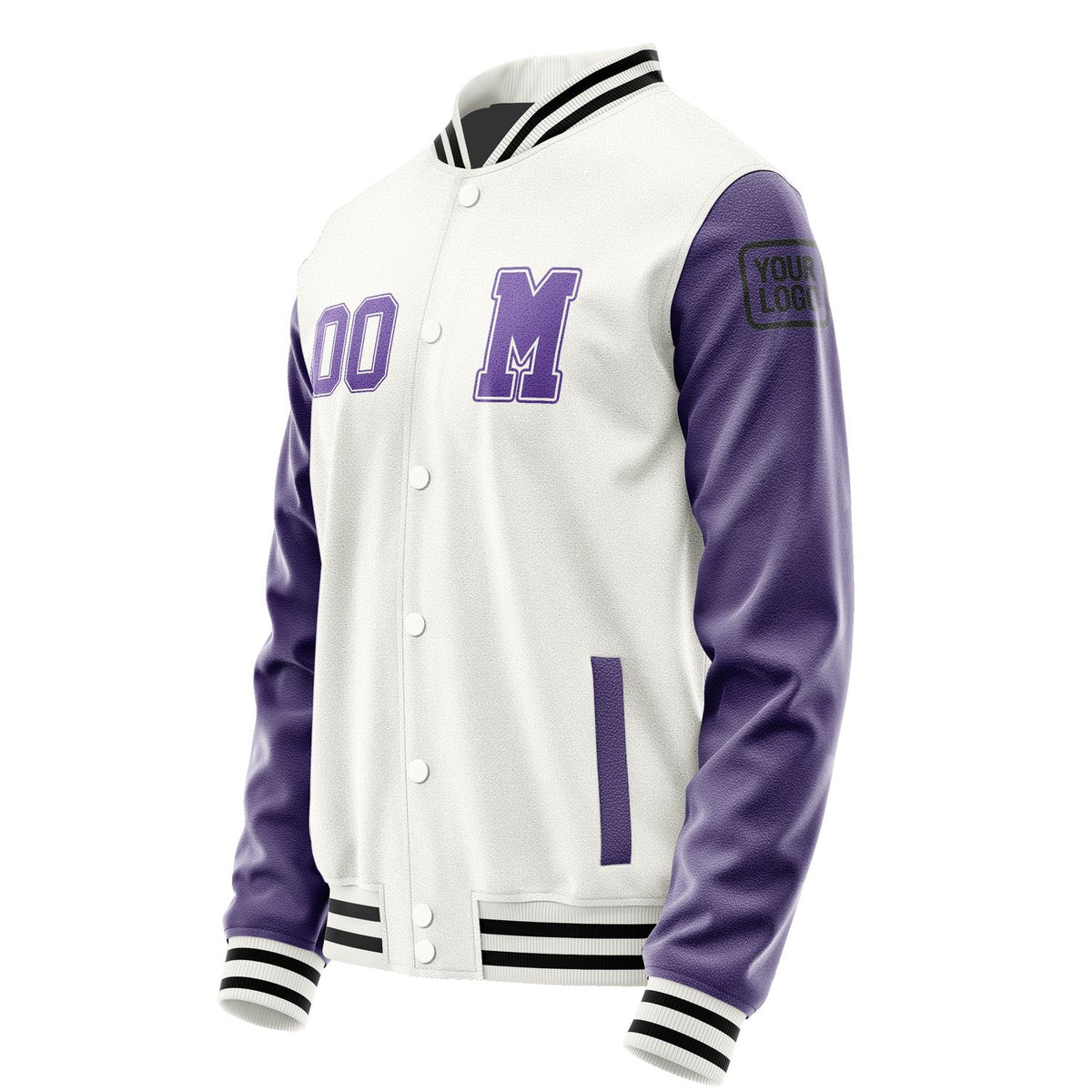 Custom White Light Purple Jacket Jb1818231817231817