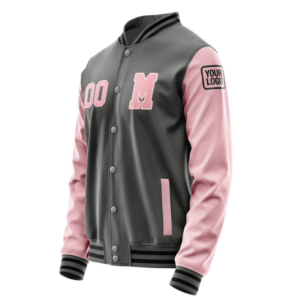 Custom Dark Grey Light Pink Jacket Jb2020212017211817