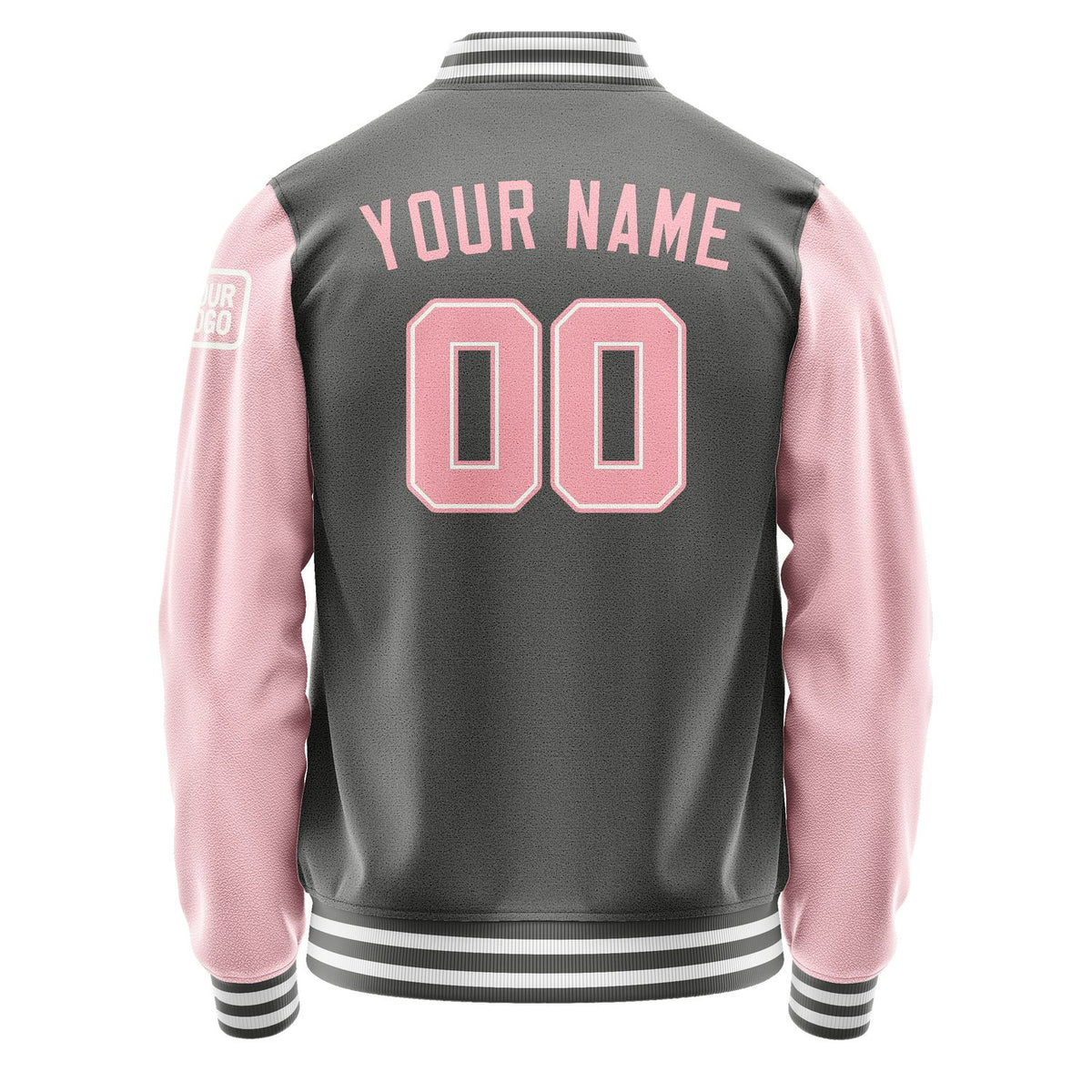 Custom Dark Grey Light Pink Jacket Jb2020212018211818