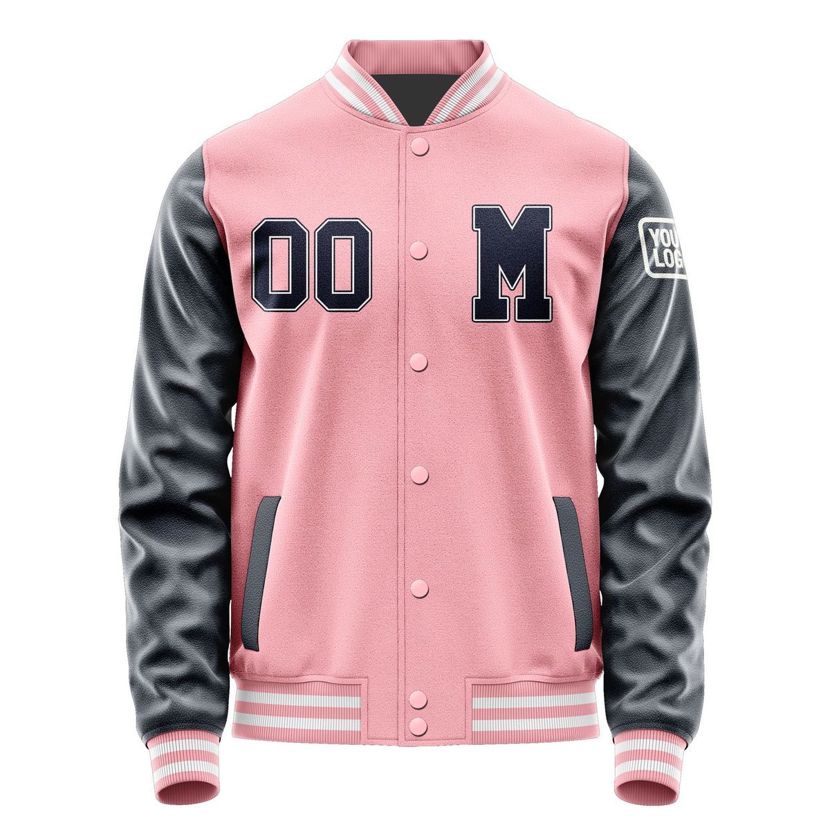 Custom Light Pink Navy Jacket Jb2121112118111818