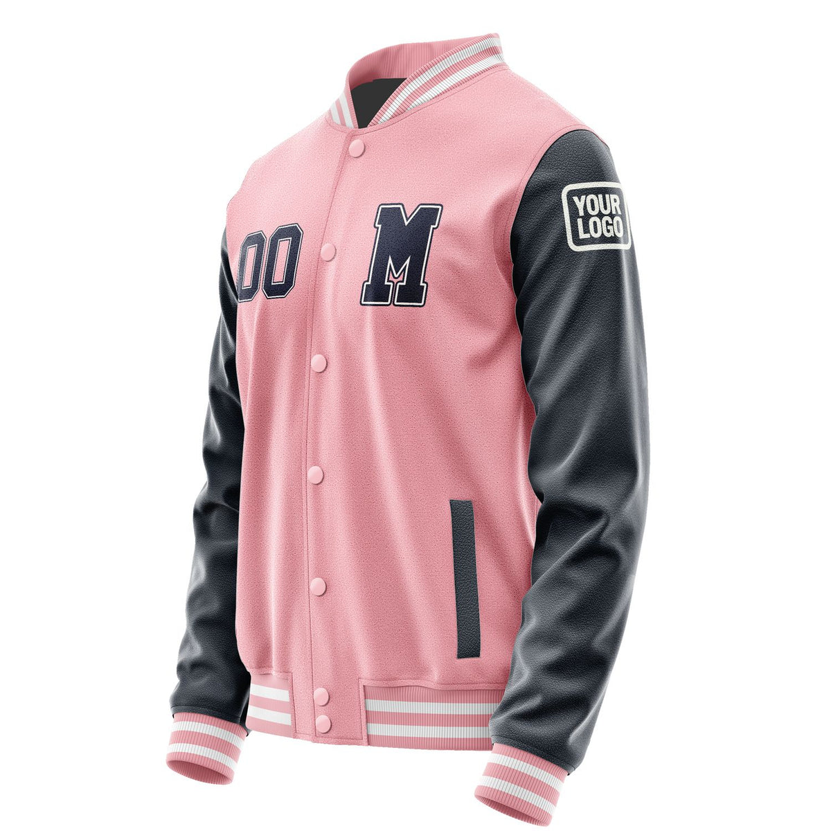 Custom Light Pink Navy Jacket Jb2121112118111818