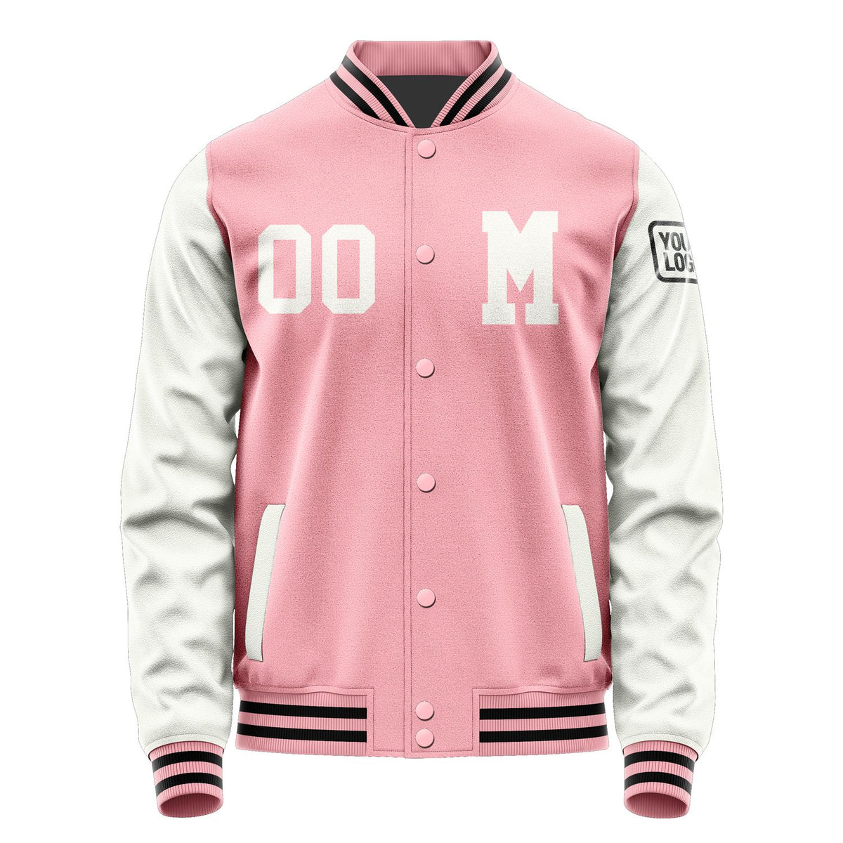 Custom Light Pink White Jacket Jb2121182117181817