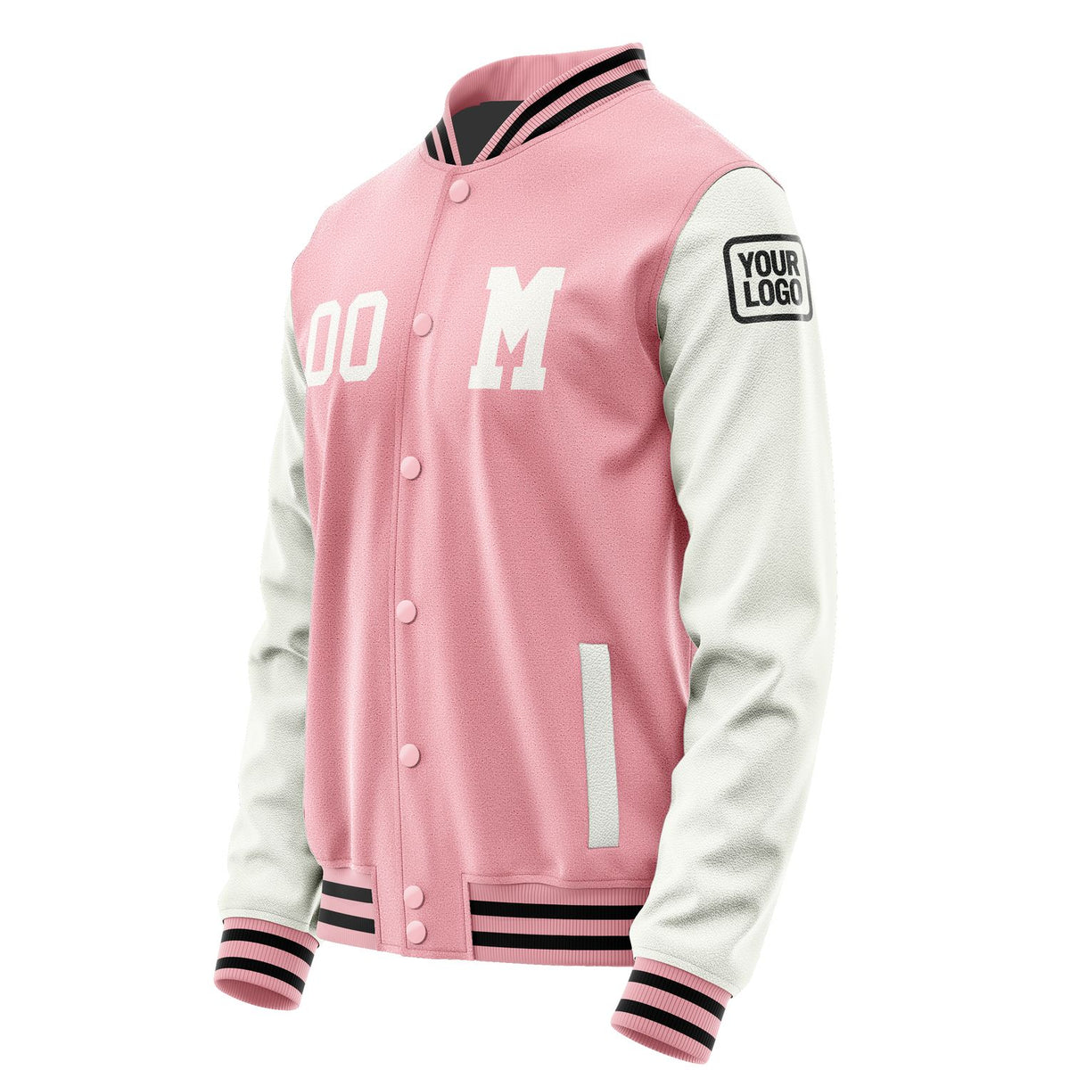 Custom Light Pink White Jacket Jb2121182117181817