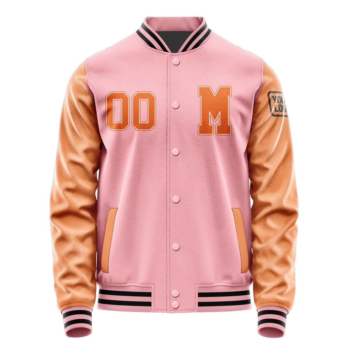 Custom Light Pink Orange Jacket Jb2121282117281817