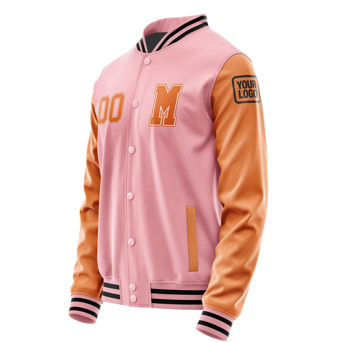 Custom Light Pink Orange Jacket Jb2121282117281817