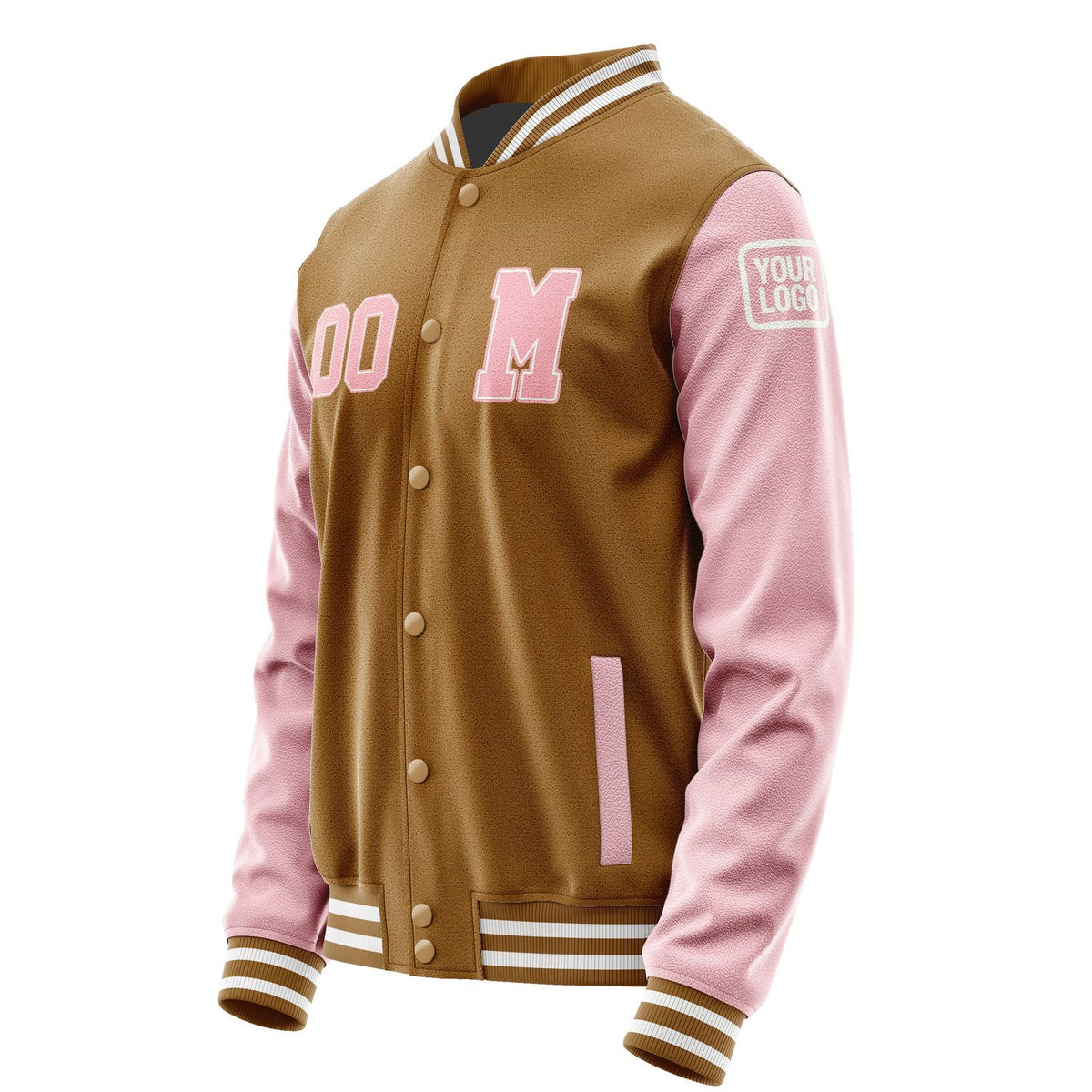 Custom Khaki Light Pink Jacket Jb2222212218211818