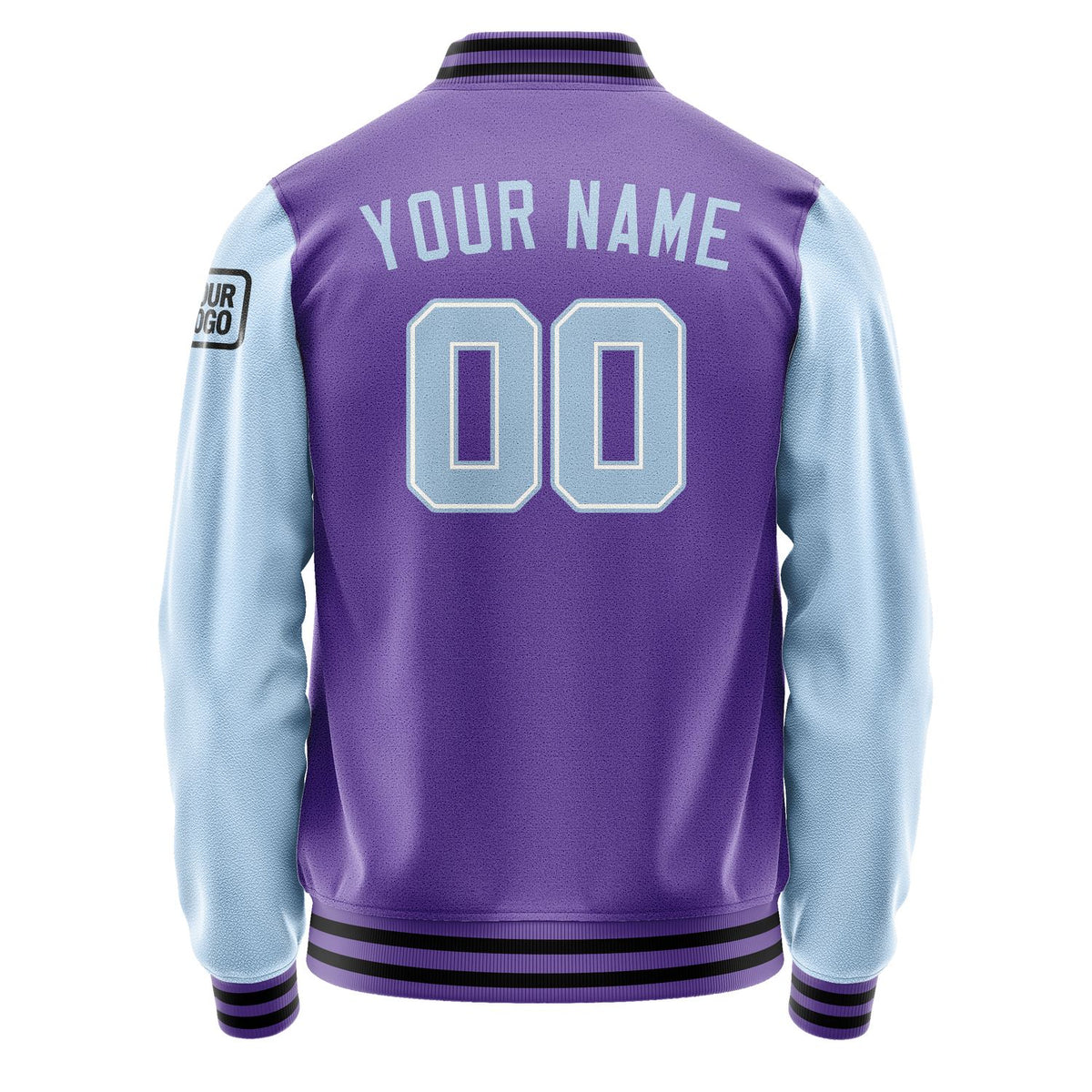 Custom Light Purple Light Blue Jacket Jb2323082317081817