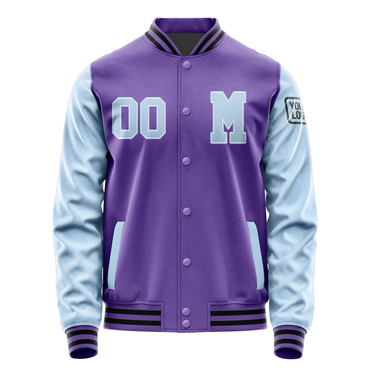 Custom Light Purple Light Blue Jacket Jb2323082317081817