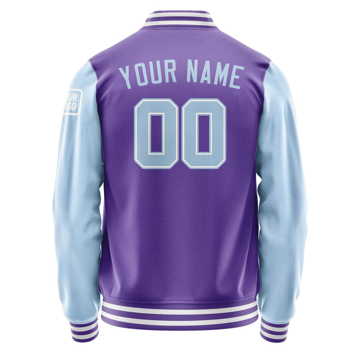 Custom Light Purple Light Blue Jacket Jb2323082318081818