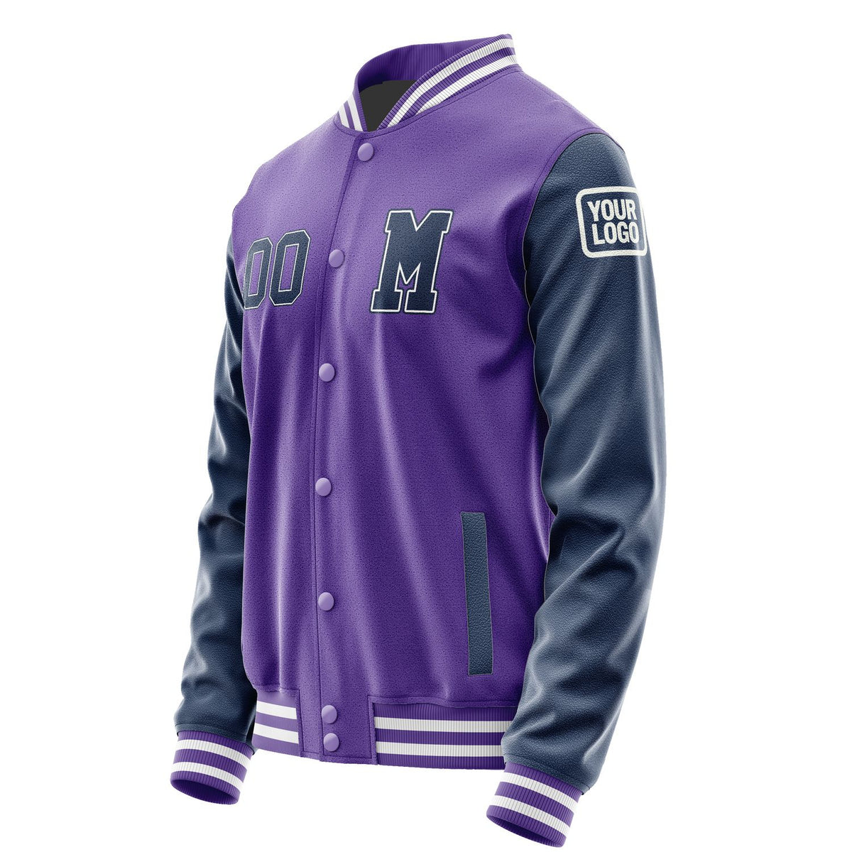 Custom Light Purple Blue Jacket Jb2323102318101818