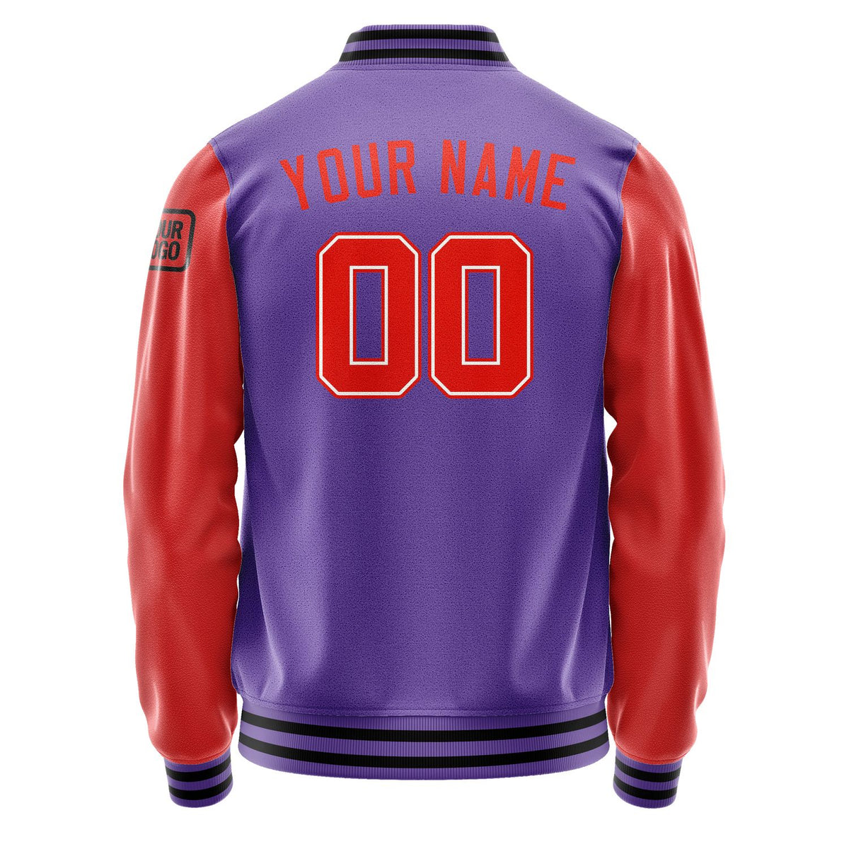 Custom Light Purple Orange Red Jacket Jb2323122317121817