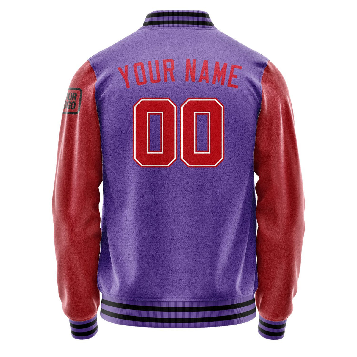 Custom Light Purple Red Jacket Jb2323142317141817