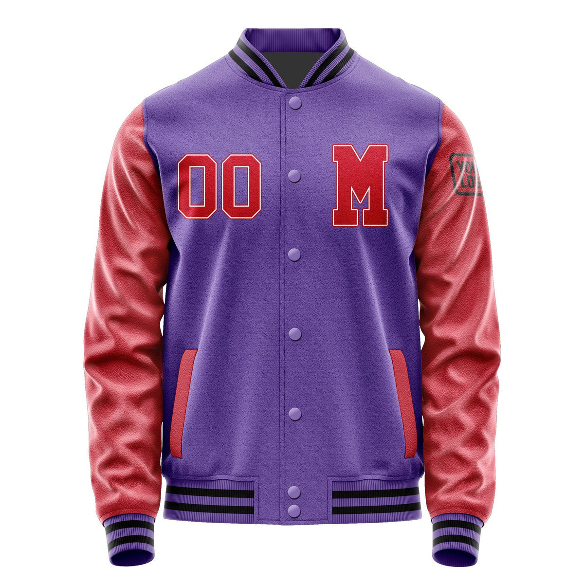 Custom Light Purple Red Jacket Jb2323142317141817