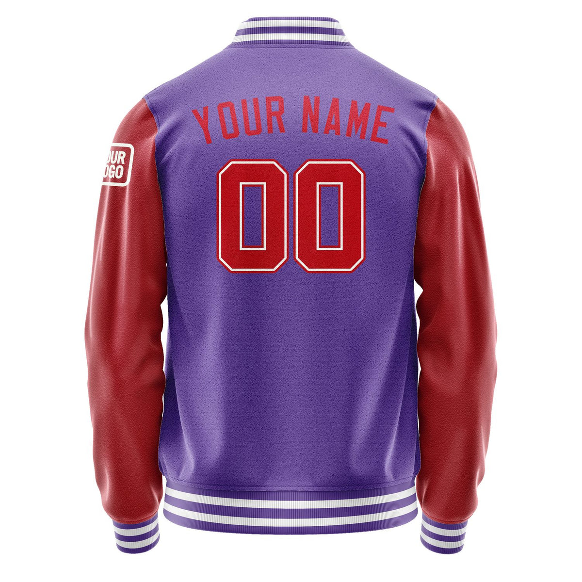 Custom Light Purple Red Jacket Jb2323142318141818