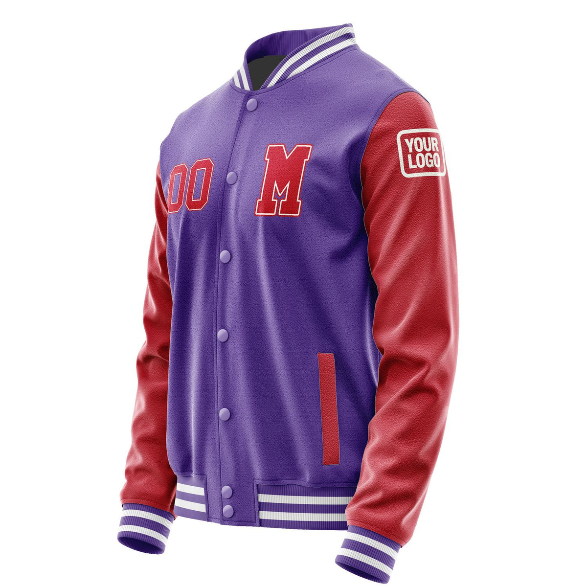 Custom Light Purple Red Jacket Jb2323142318141818