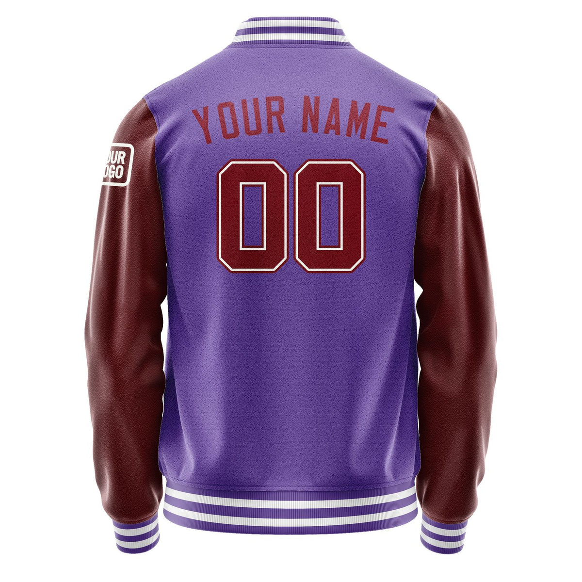 Custom Light Purple Crimson Red Jacket Jb2323152318151818