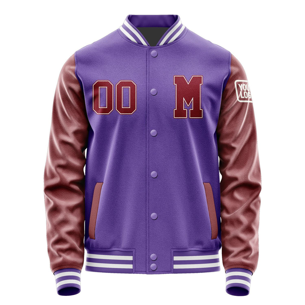 Custom Light Purple Crimson Red Jacket Jb2323152318151818