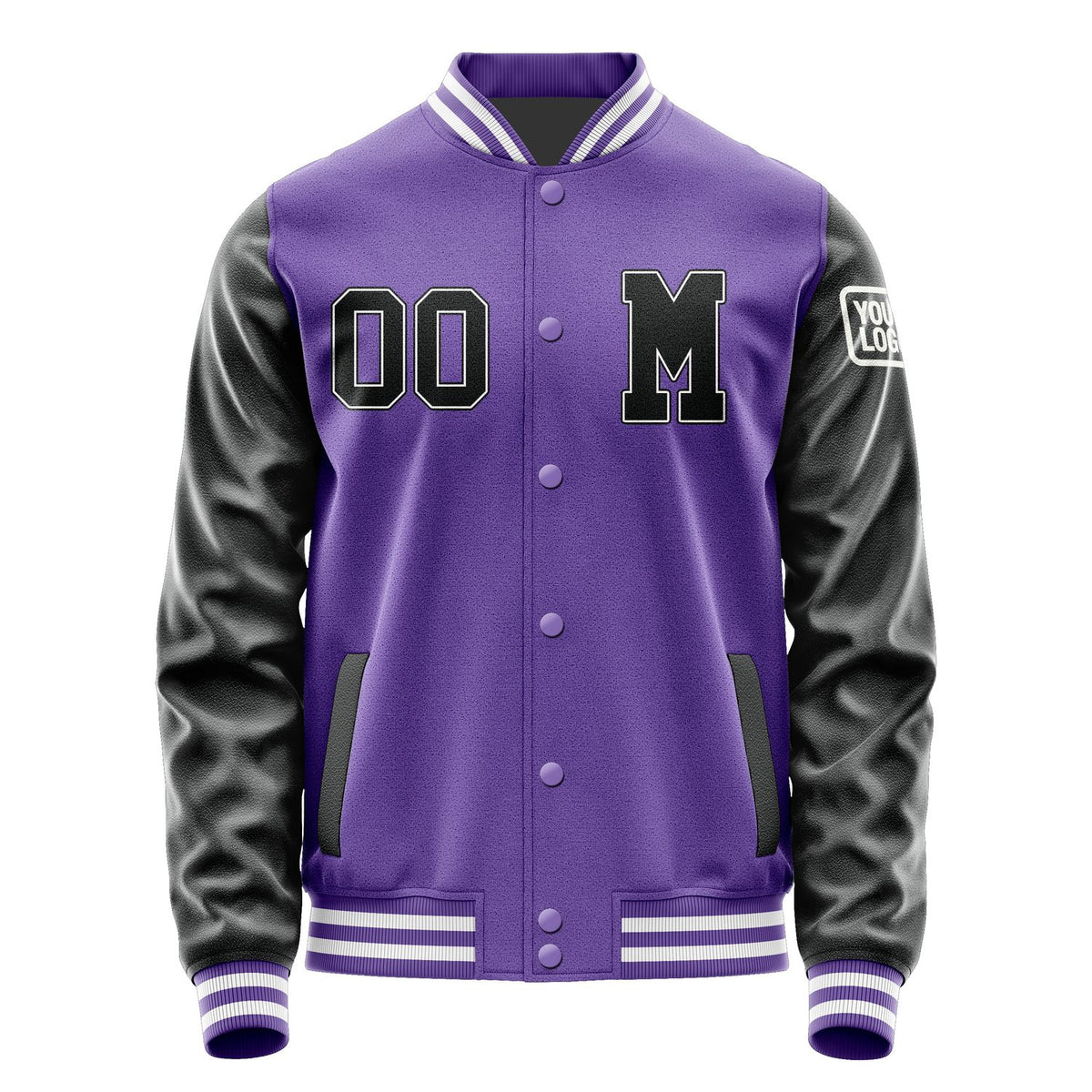 Custom Light Purple Black Jacket Jb2323172318171818