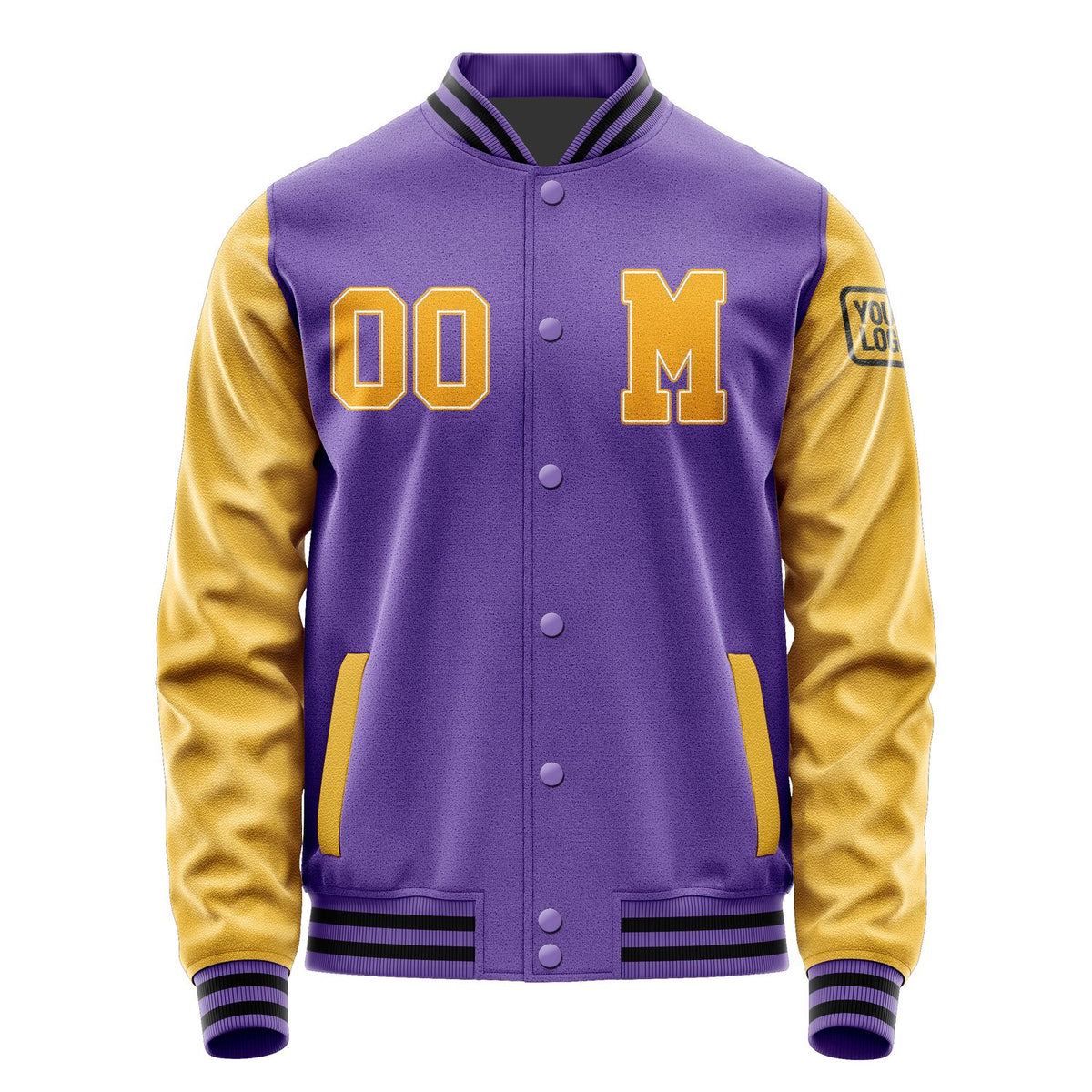 Custom Light Purple Yellow Jacket Jb2323192317191817