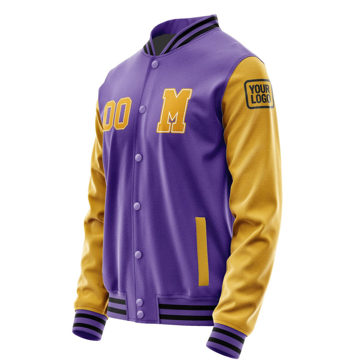 Custom Light Purple Yellow Jacket Jb2323192317191817