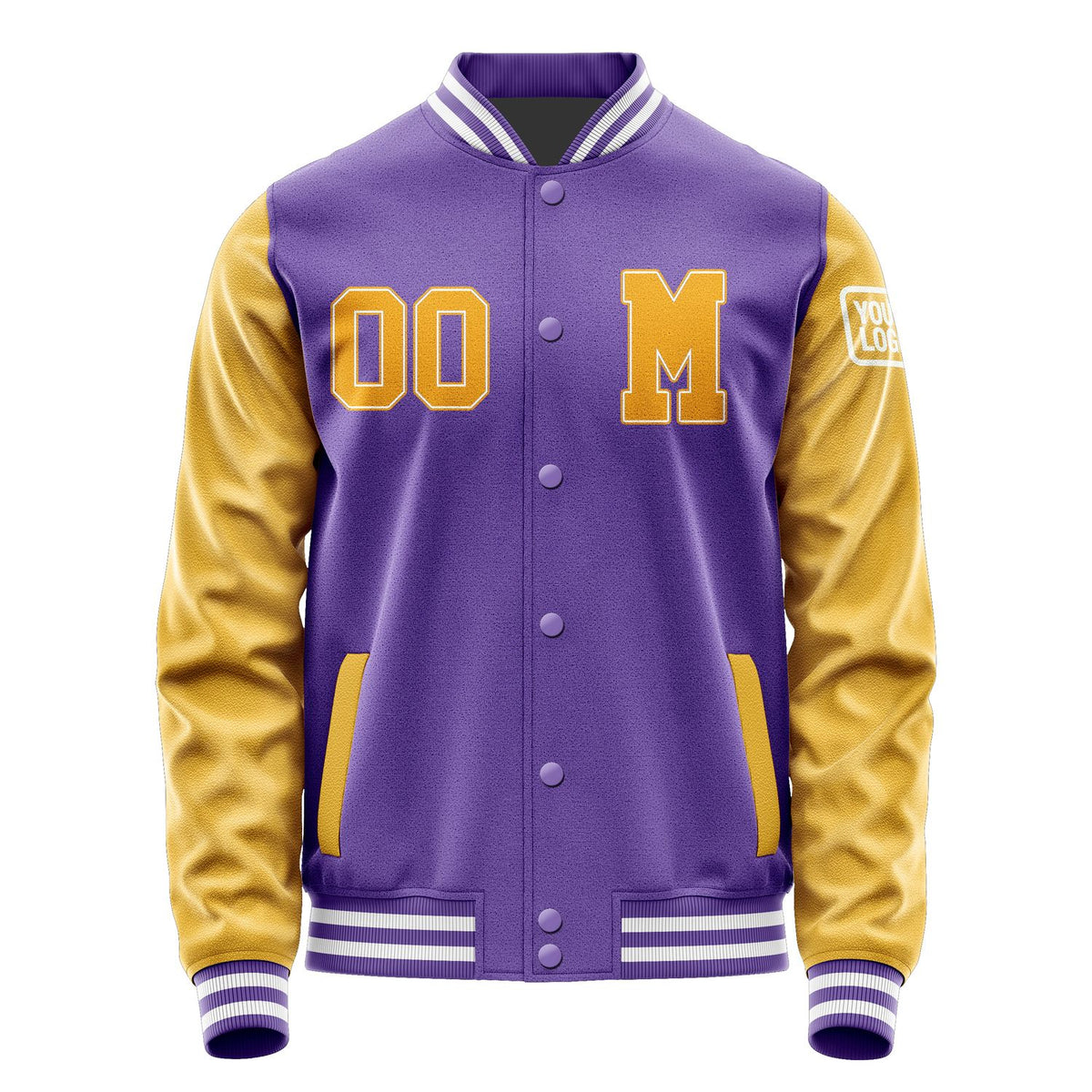 Custom Light Purple Yellow Jacket Jb2323192318191818