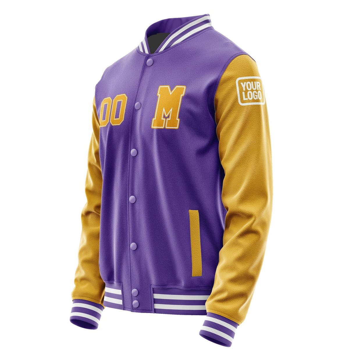 Custom Light Purple Yellow Jacket Jb2323192318191818