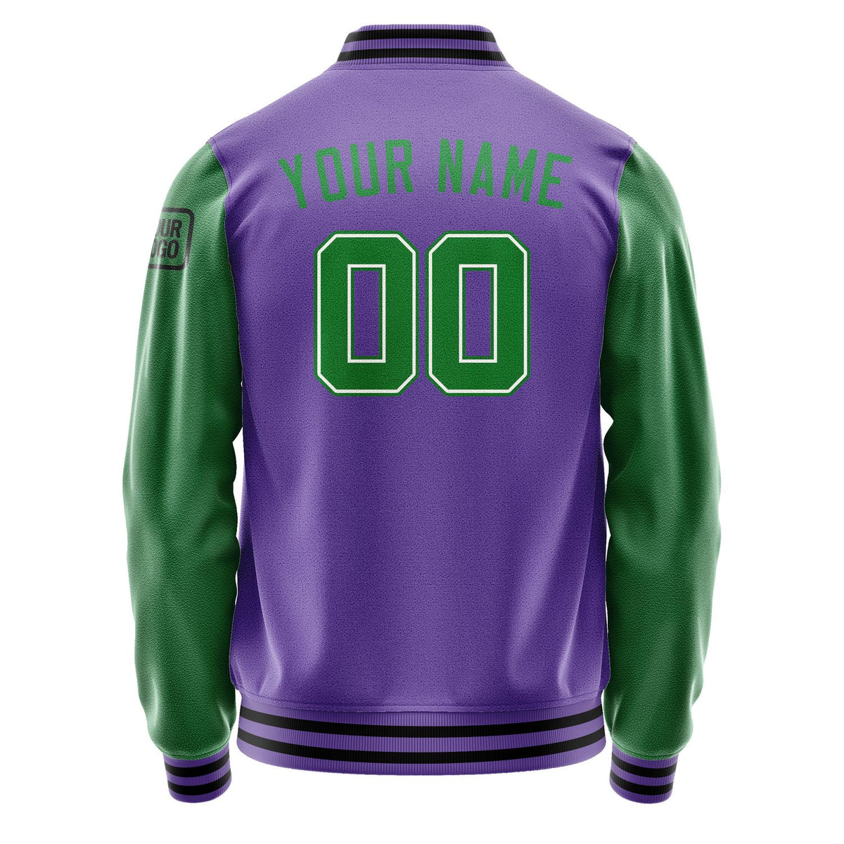 Custom Light Purple Emerald Green Jacket Jb2323242317241817