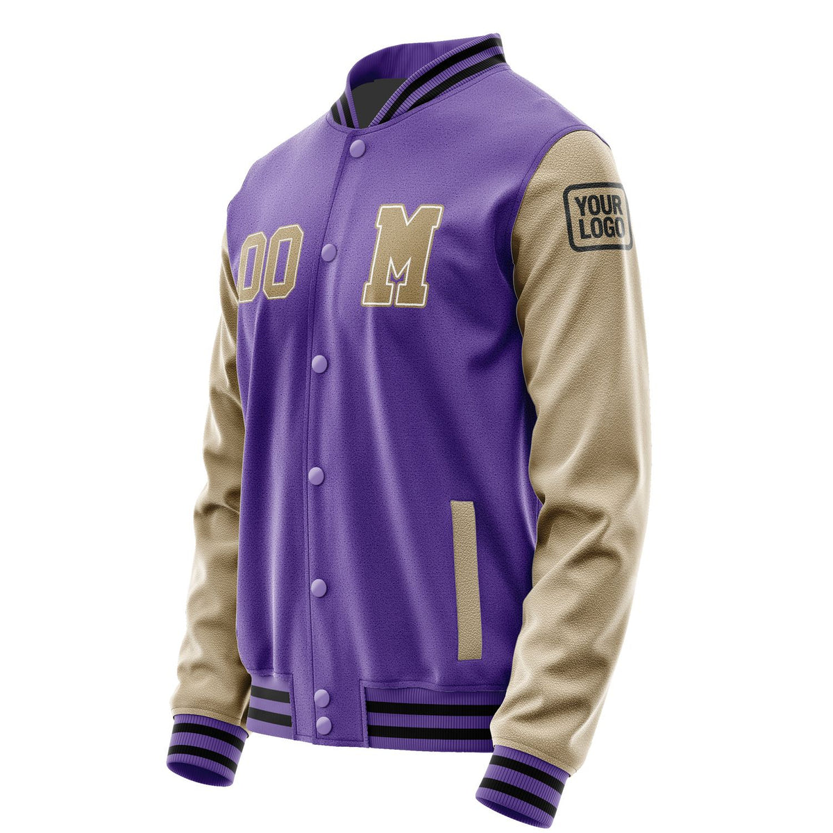 Custom Light Purple Light Khaki Jacket Jb2323252317251817