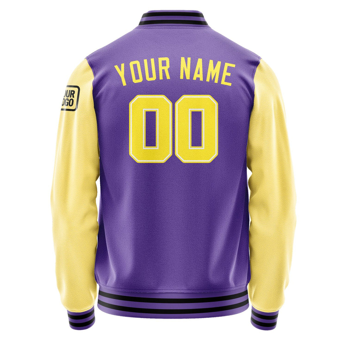 Custom Light Purple Light Yellow Jacket Jb2323262317261817