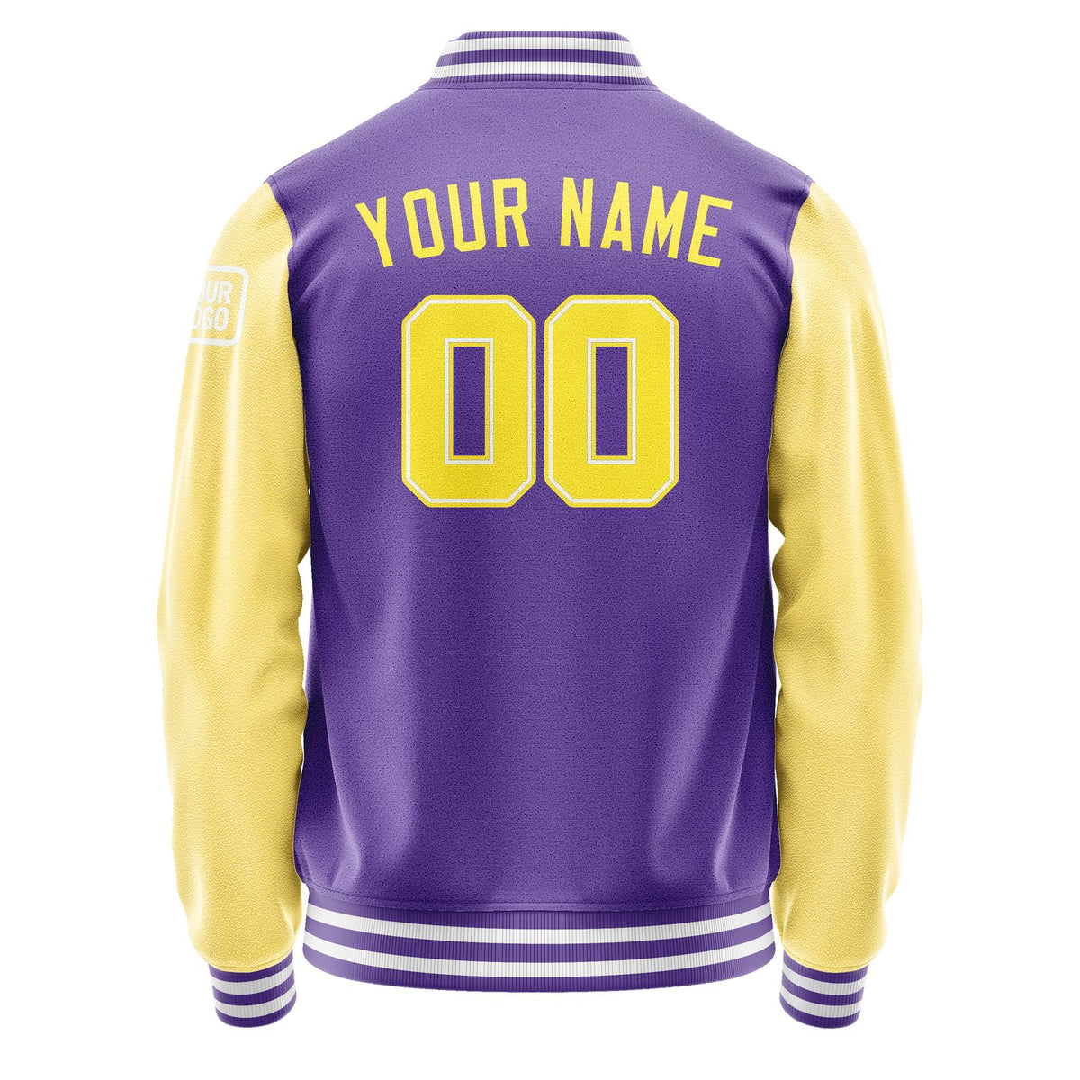 Custom Light Purple Light Yellow Jacket Jb2323262318261818