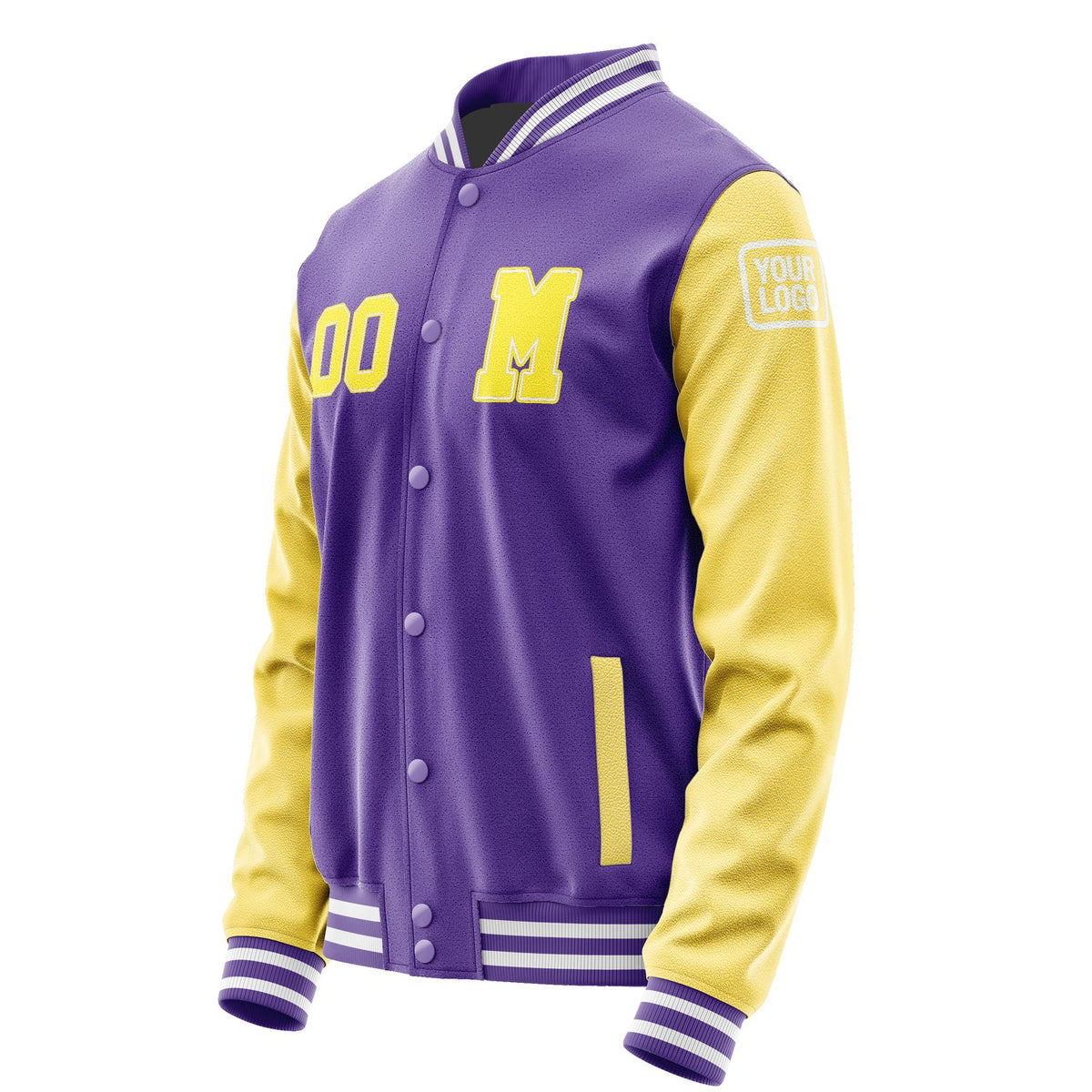 Custom Light Purple Light Yellow Jacket Jb2323262318261818