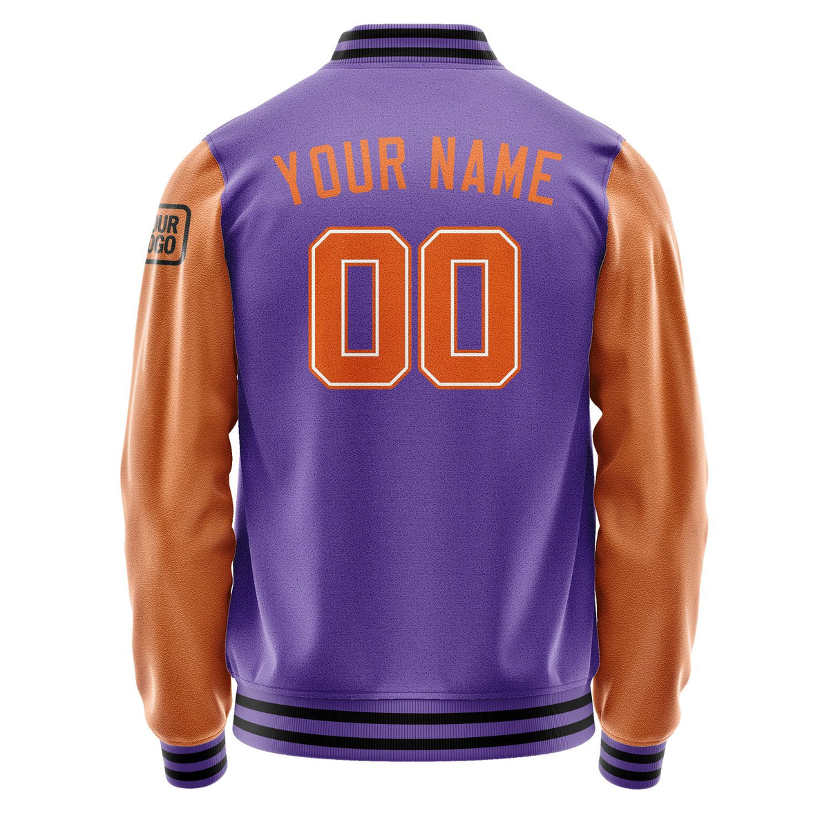 Custom Light Purple Orange Jacket Jb2323282317281817