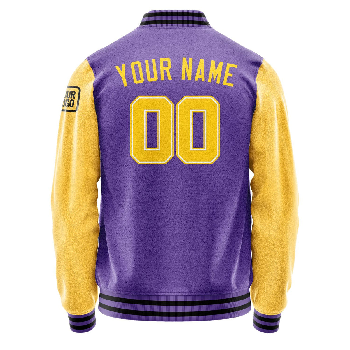 Custom Light Purple Gold Jacket Jb2323302317301817