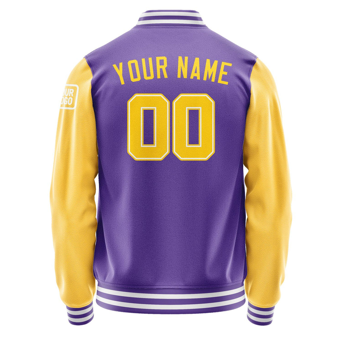 Custom Light Purple Gold Jacket Jb2323302318301818