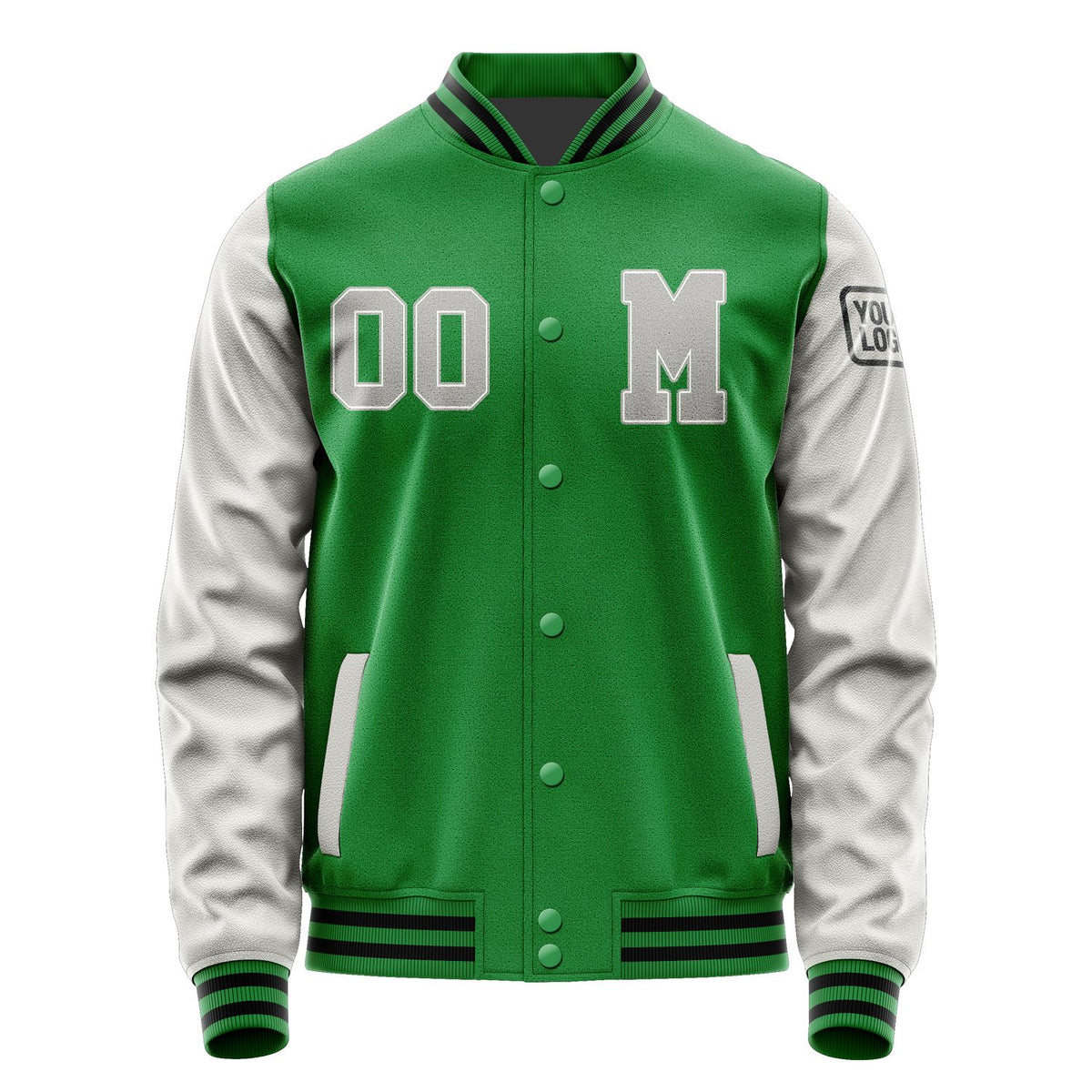 Custom Emerald Green Gray Jacket Jb2424042417041817