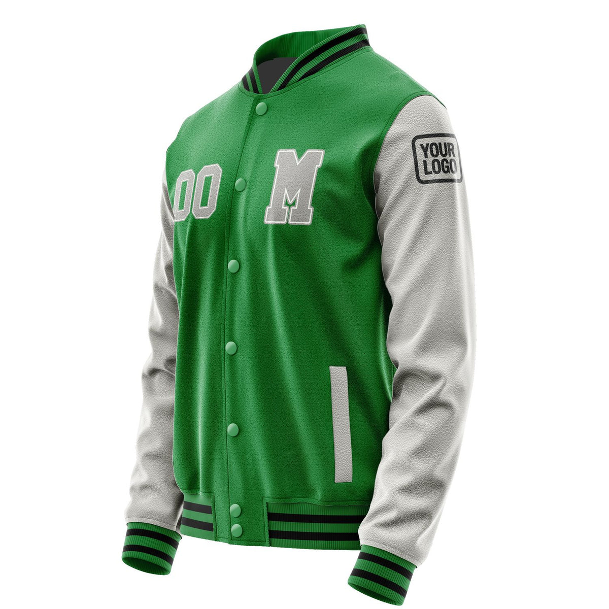 Custom Emerald Green Gray Jacket Jb2424042417041817